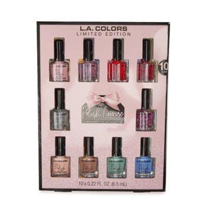 L.A. Colors | Luxe Polish 10-Piece Lounge Shiny Nail Polish Set, Limited…